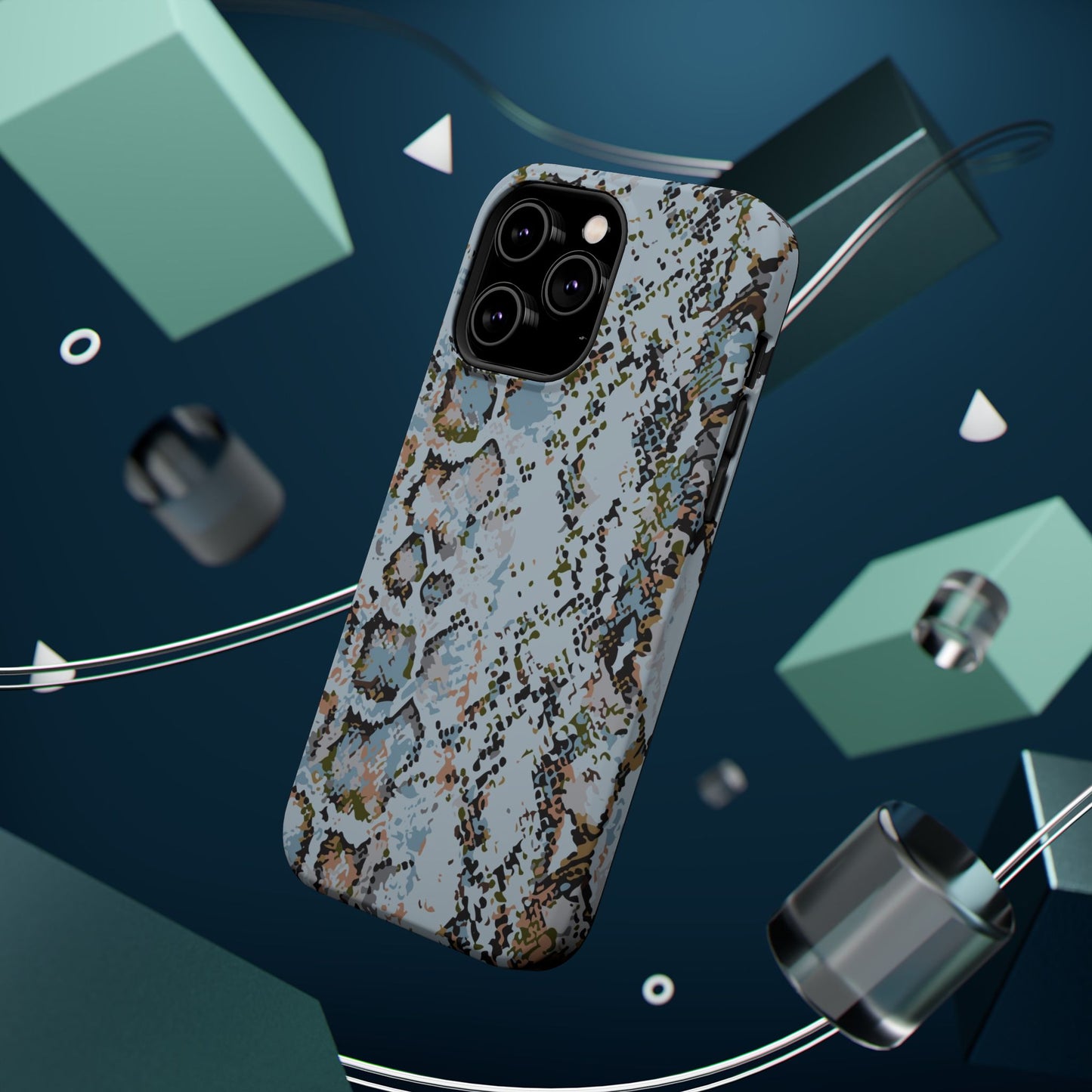 Blue Snake Skin Magnetic Impact Phone Case