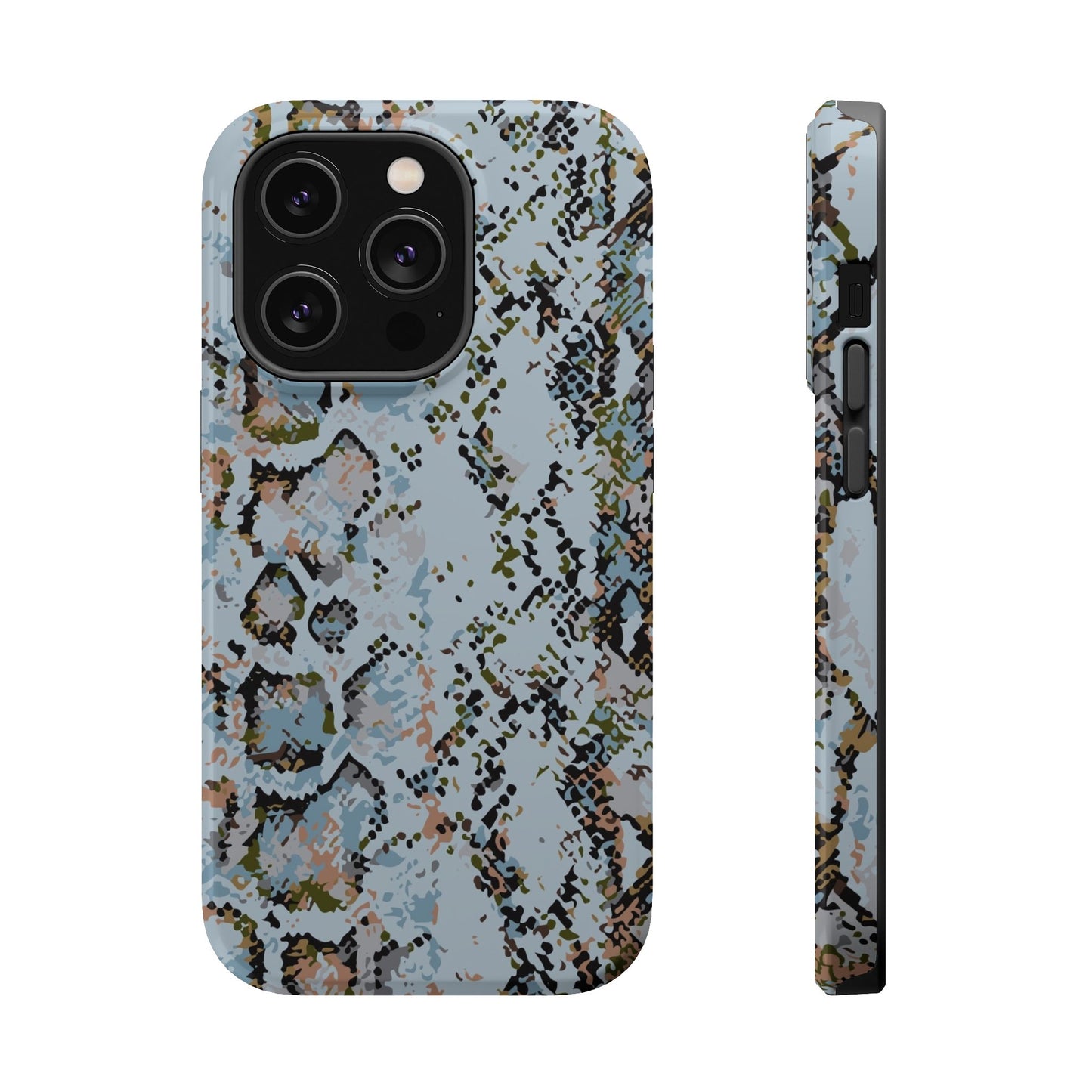 Blue Snake Skin Magnetic Impact Phone Case