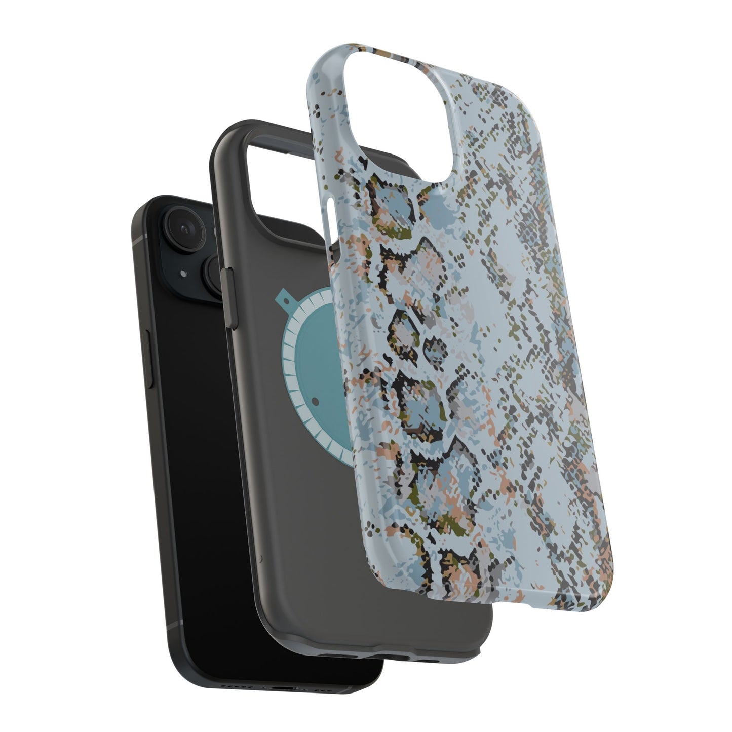 Blue Snake Skin Magnetic Impact Phone Case