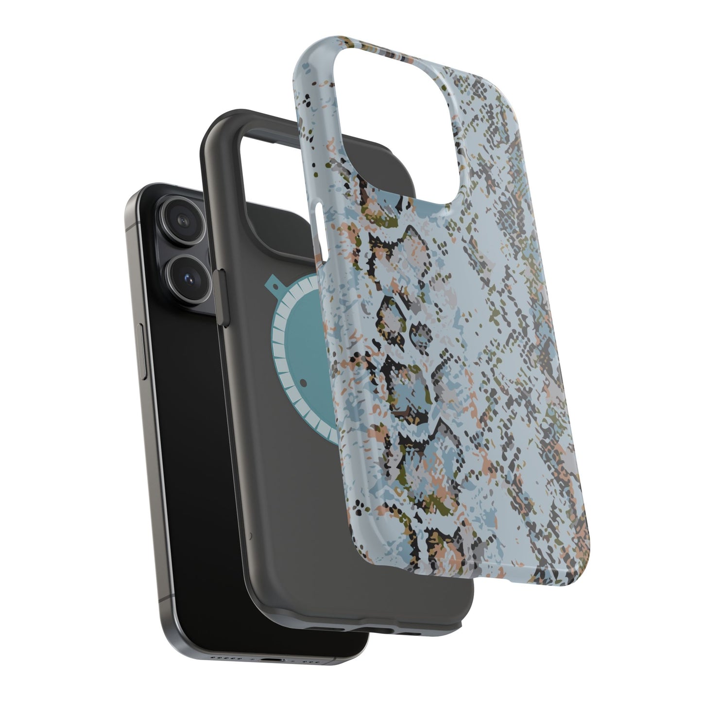 Blue Snake Skin Magnetic Impact Phone Case