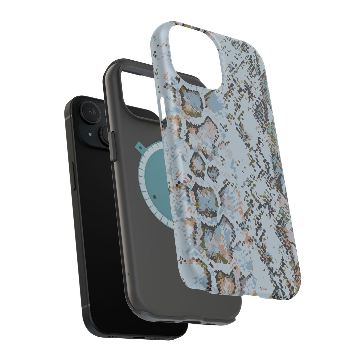 Blue Snake Skin Magnetic Impact Phone Case