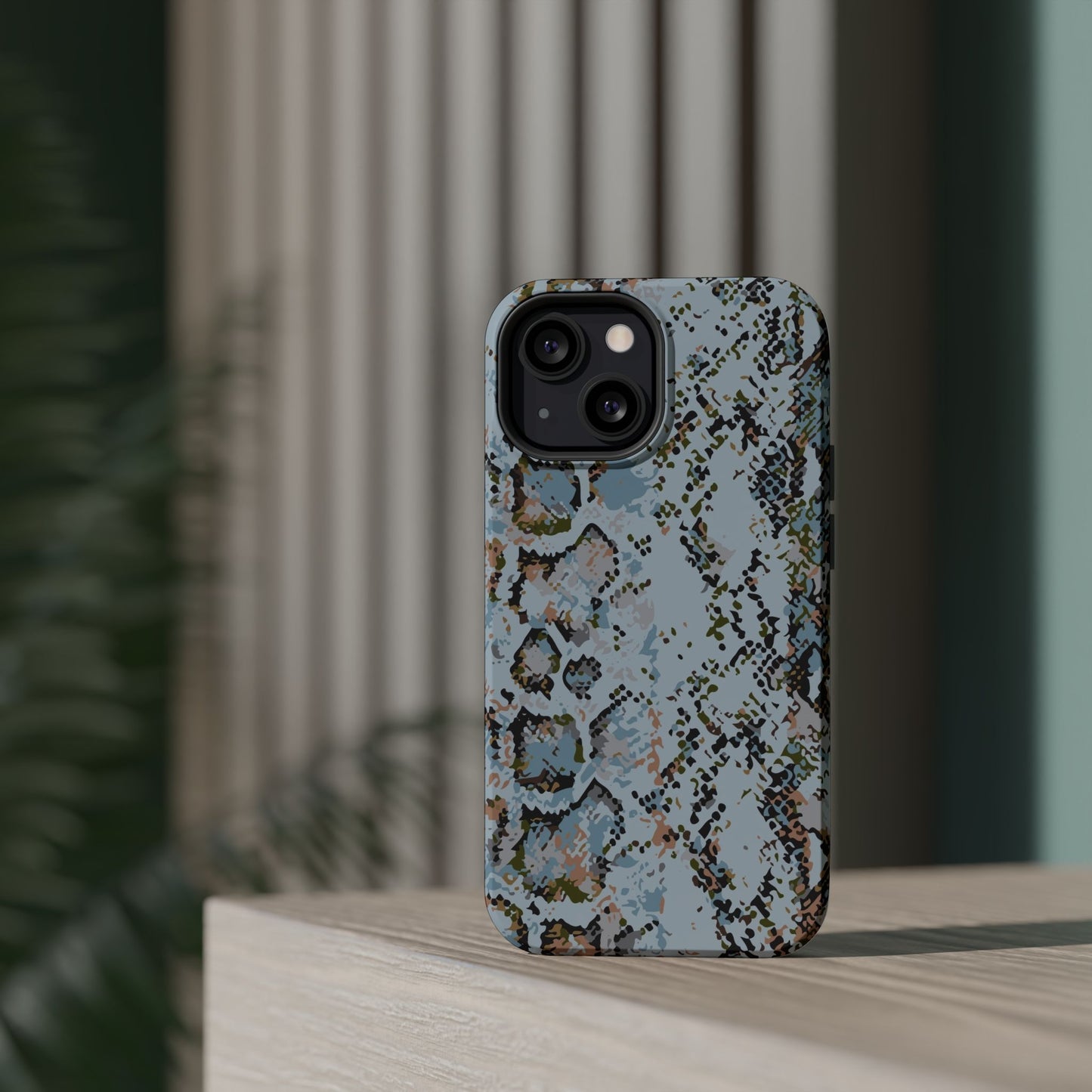 Blue Snake Skin Magnetic Impact Phone Case