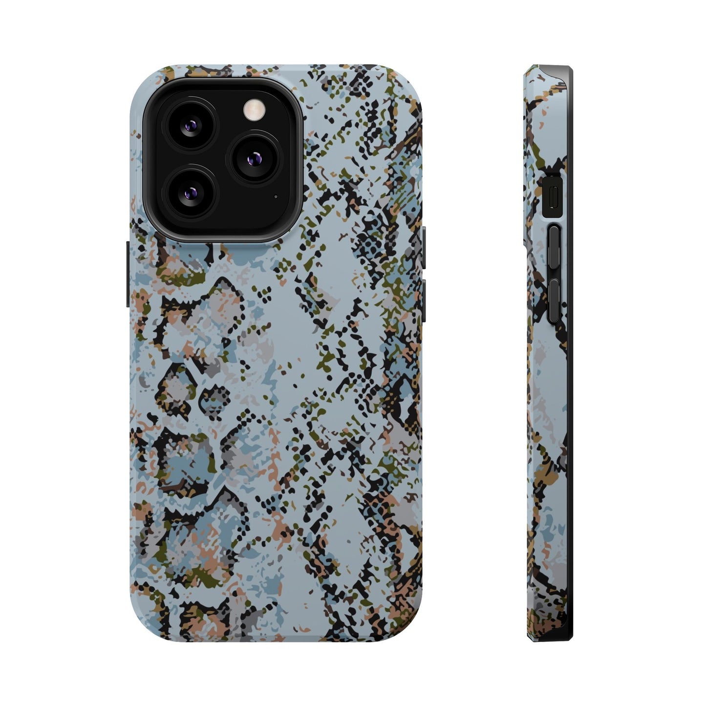 Blue Snake Skin Magnetic Impact Phone Case