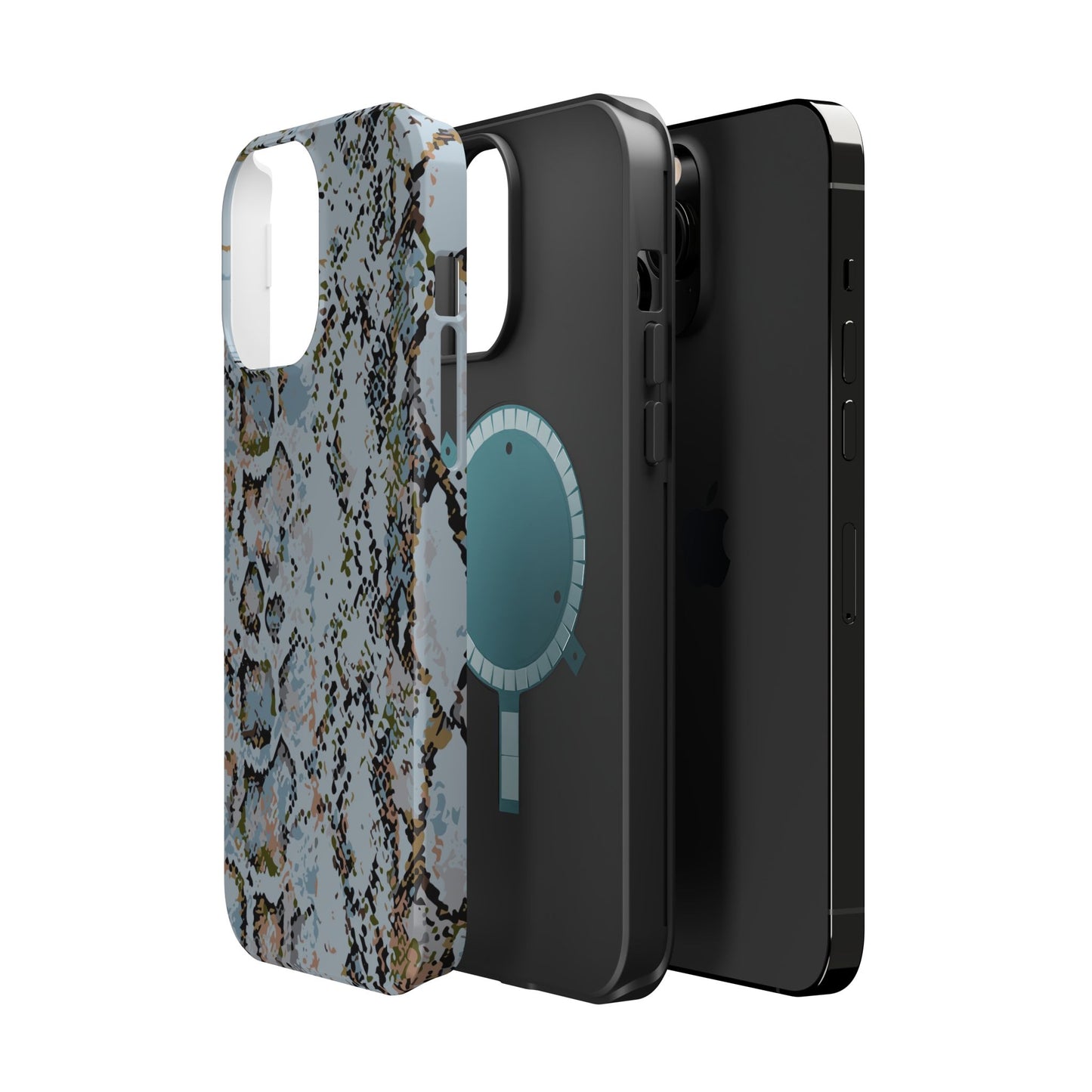 Blue Snake Skin Magnetic Impact Phone Case