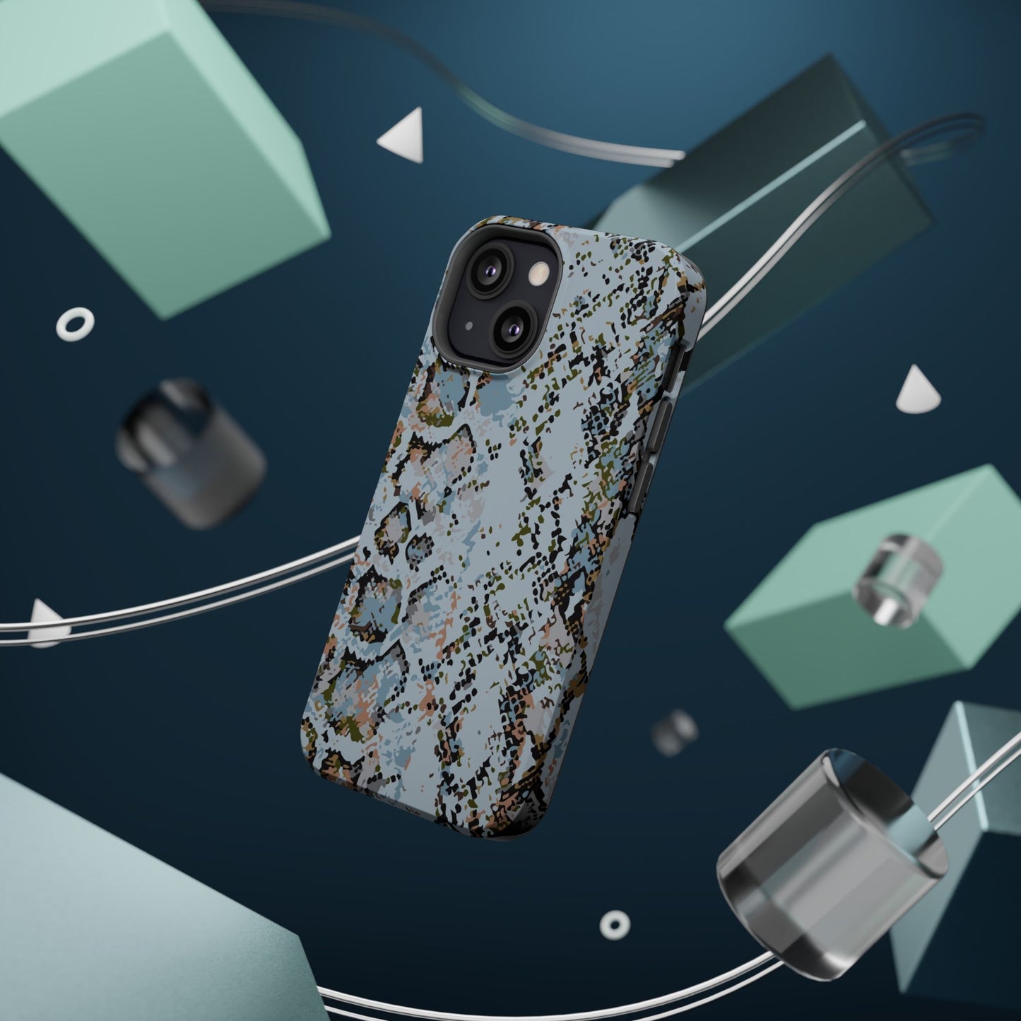 Blue Snake Skin Magnetic Impact Phone Case