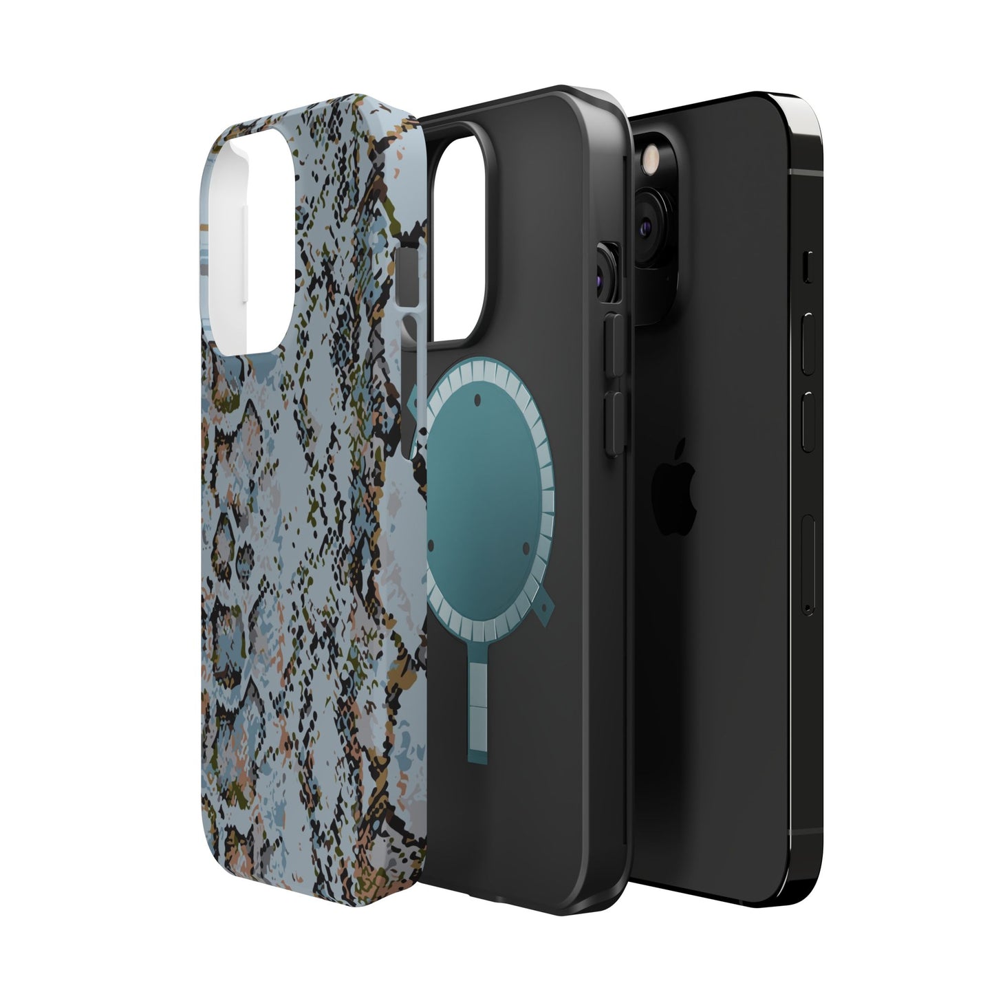 Blue Snake Skin Magnetic Impact Phone Case