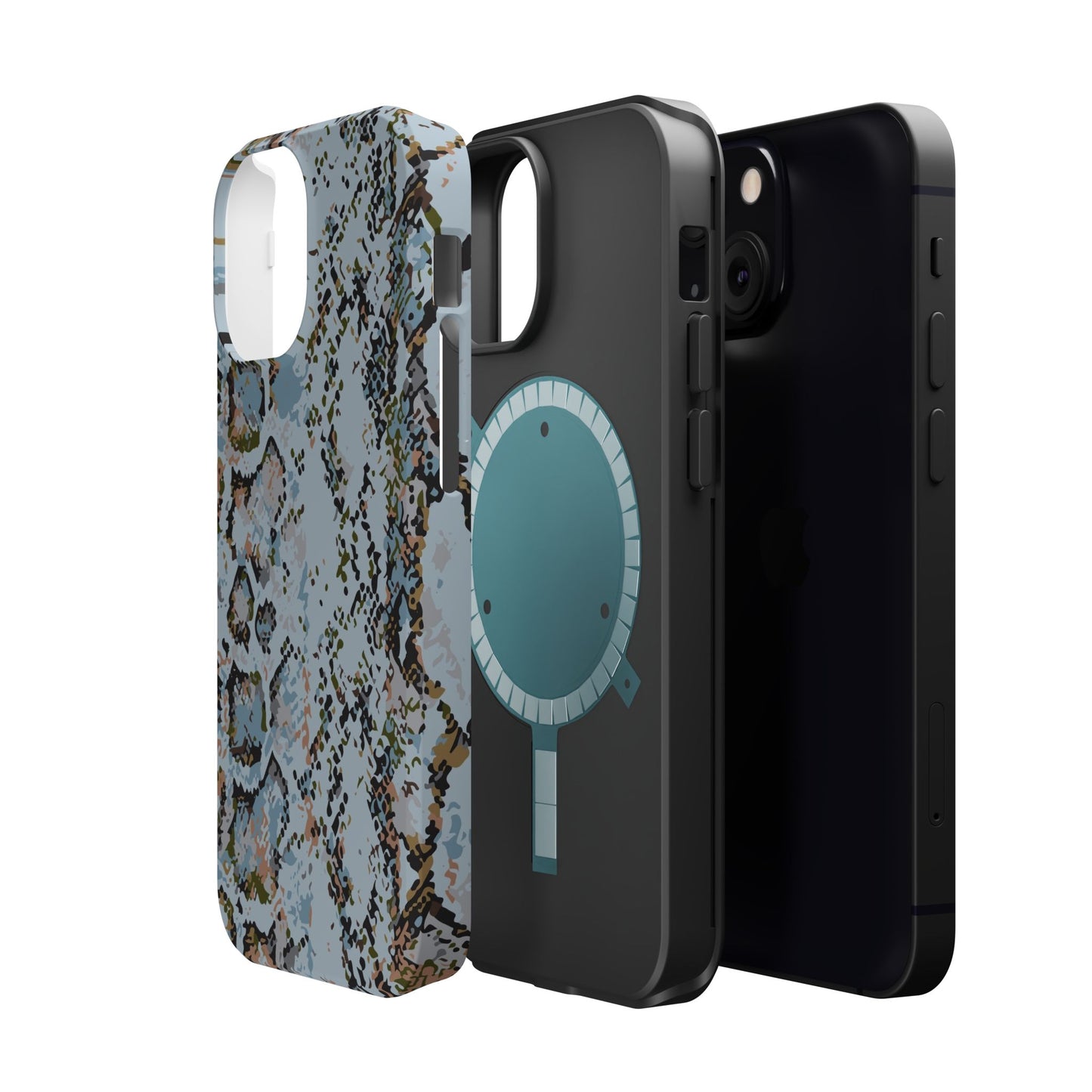 Blue Snake Skin Magnetic Impact Phone Case