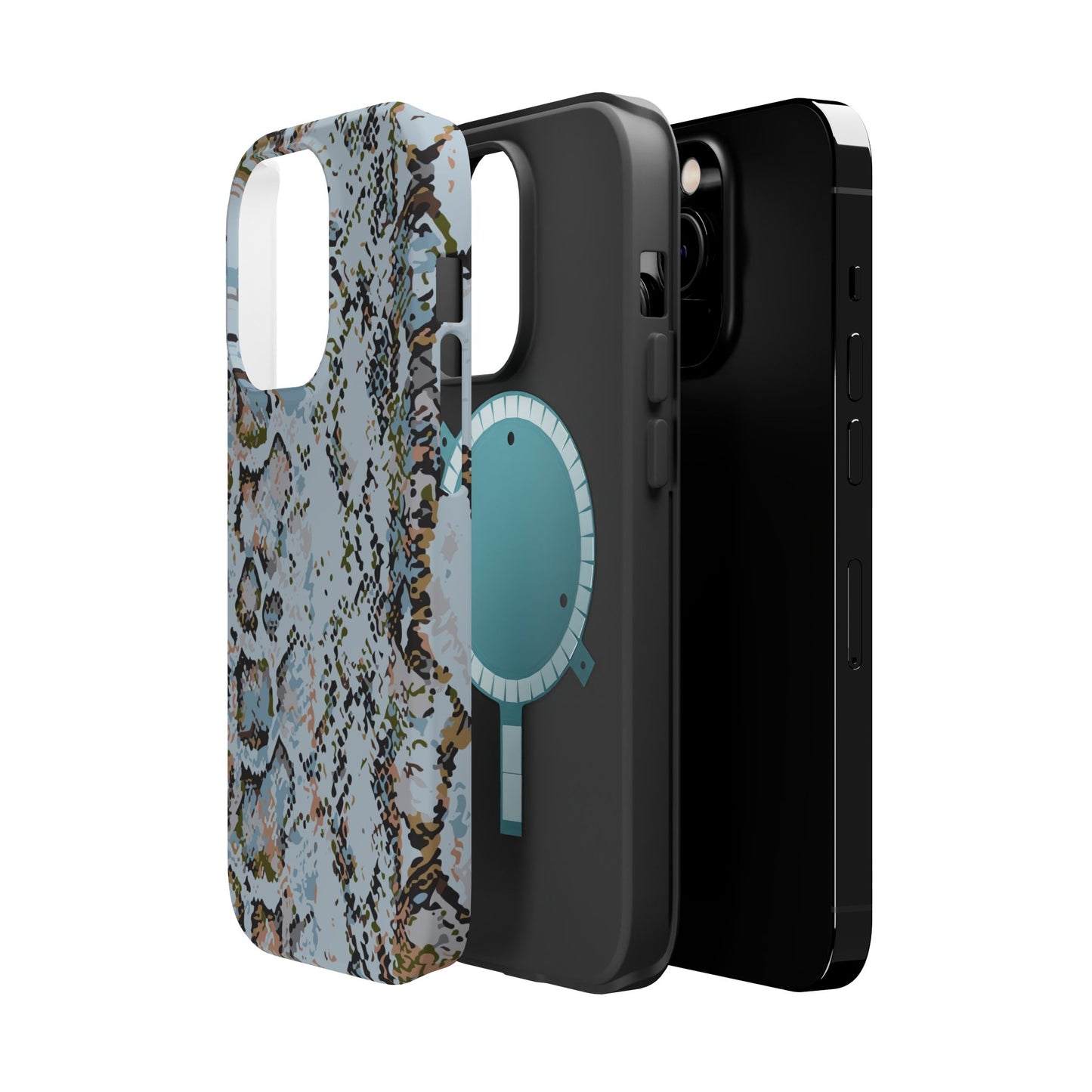 Blue Snake Skin Magnetic Impact Phone Case