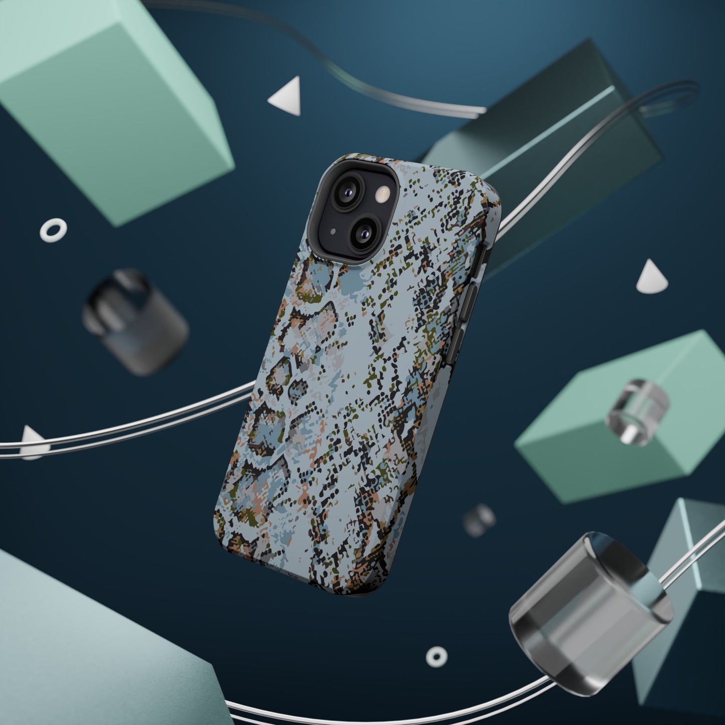 Blue Snake Skin Magnetic Impact Phone Case