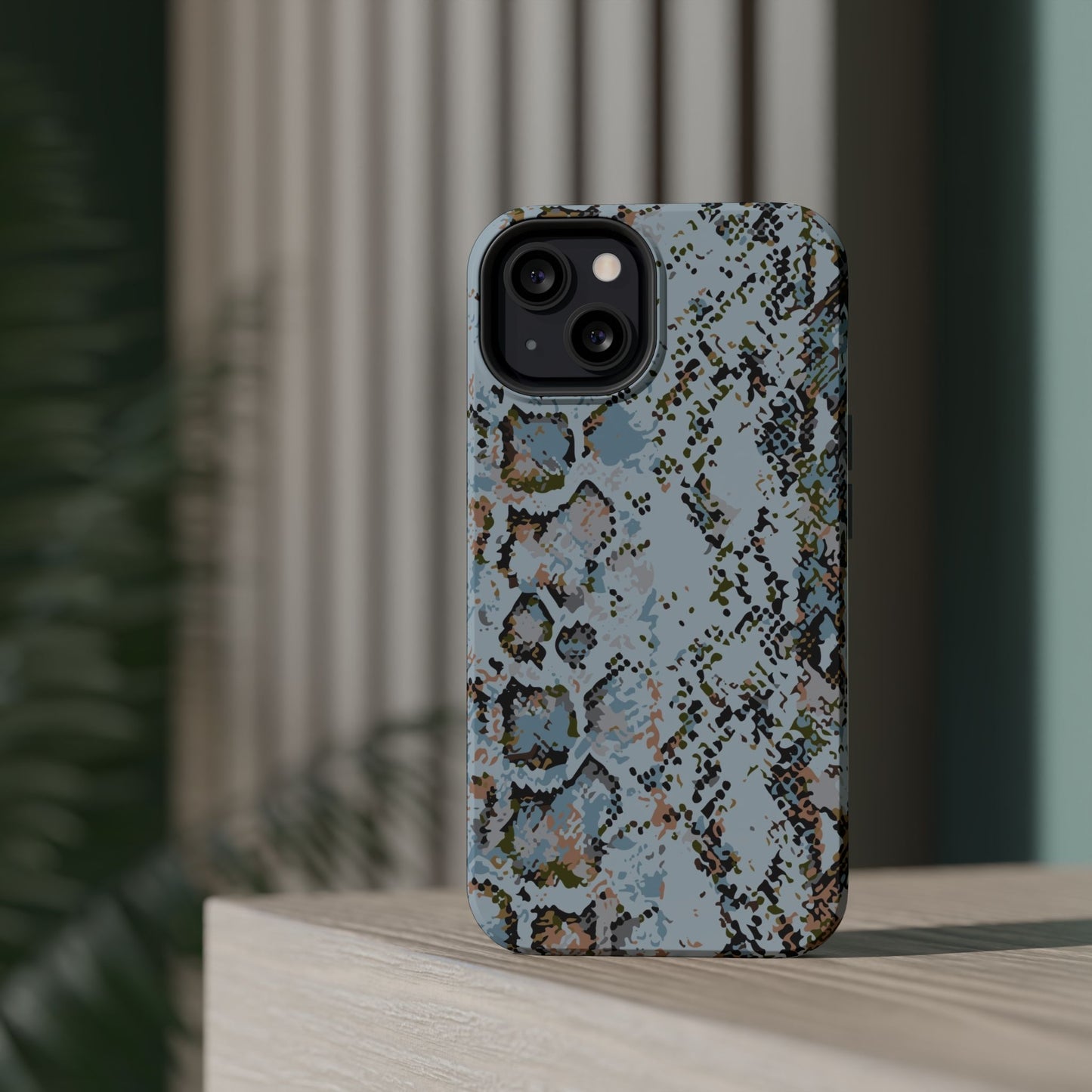 Blue Snake Skin Magnetic Impact Phone Case