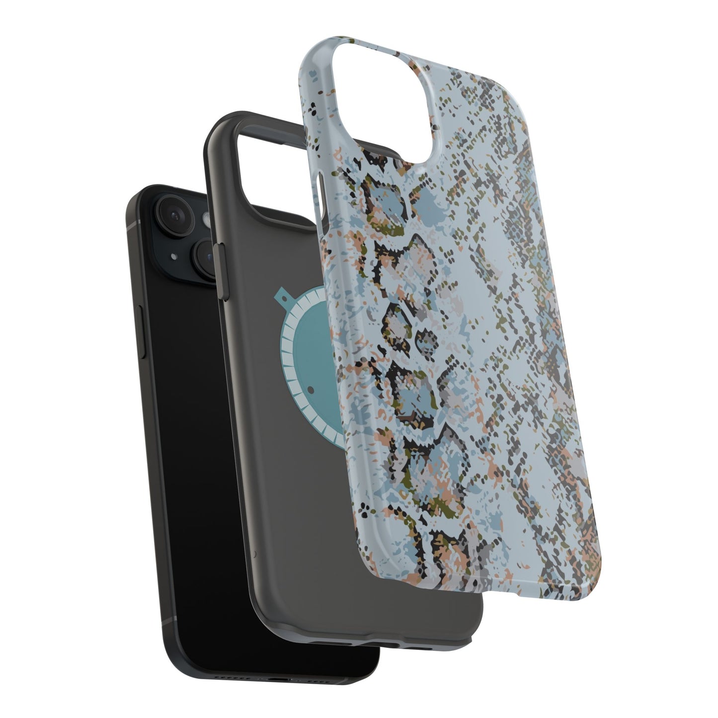 Blue Snake Skin Magnetic Impact Phone Case
