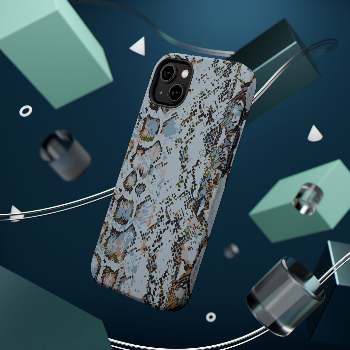Blue Snake Skin Magnetic Impact Phone Case