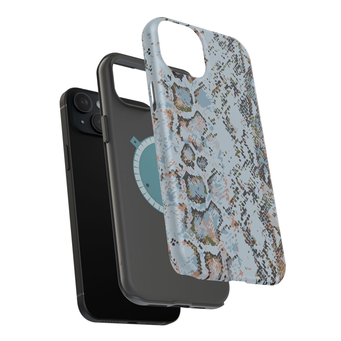Blue Snake Skin Magnetic Impact Phone Case