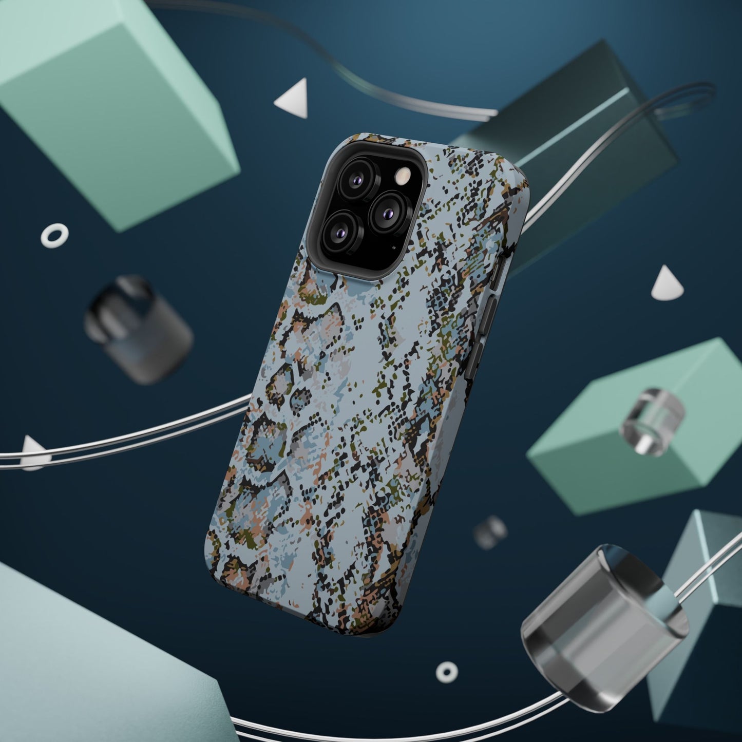 Blue Snake Skin Magnetic Impact Phone Case