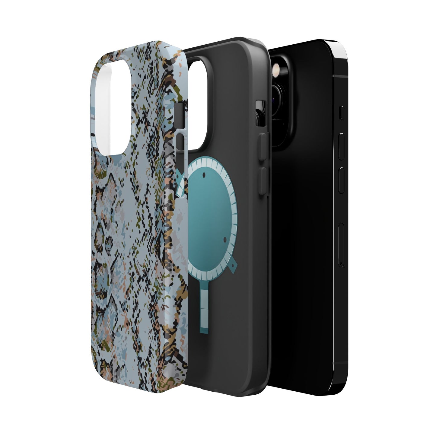 Blue Snake Skin Magnetic Impact Phone Case