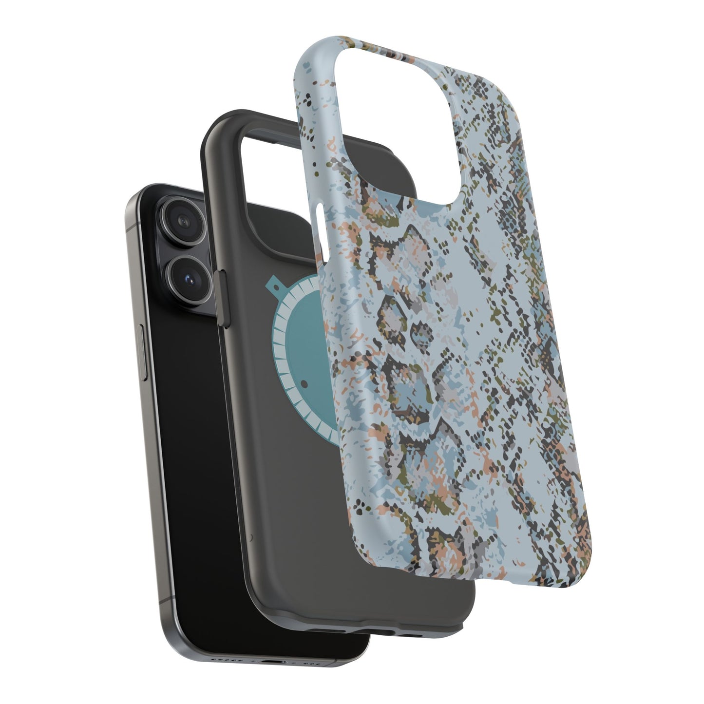 Blue Snake Skin Magnetic Impact Phone Case