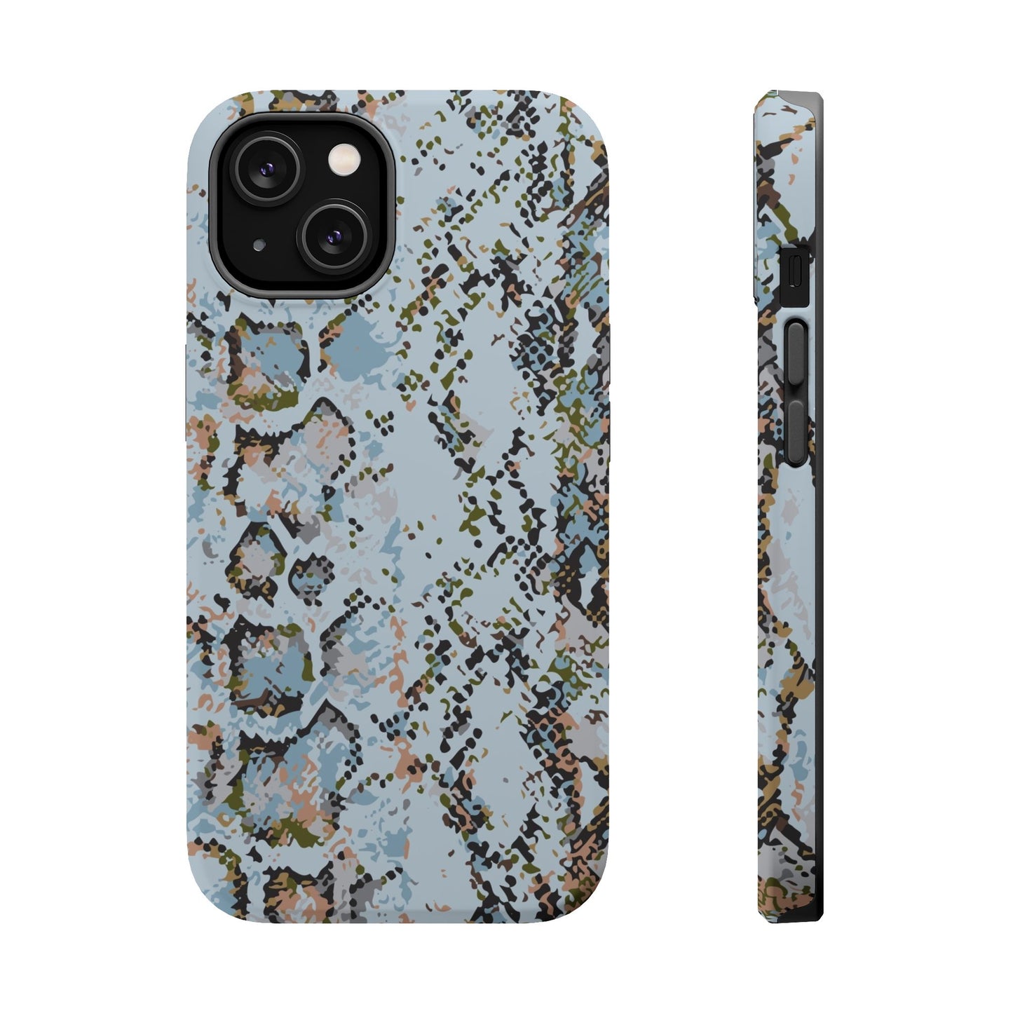 Blue Snake Skin Magnetic Impact Phone Case