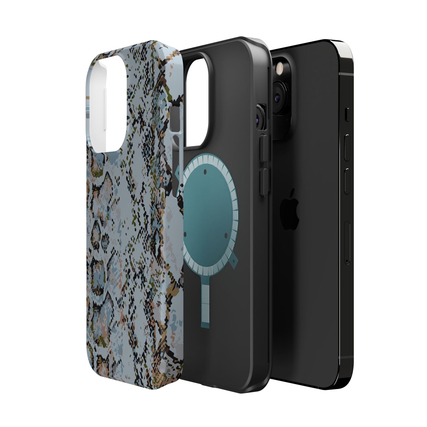 Blue Snake Skin Magnetic Impact Phone Case