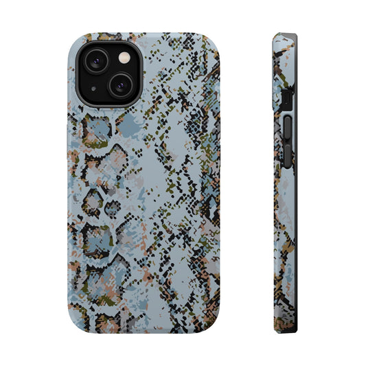 Blue Snake Skin Magnetic Impact Phone Case
