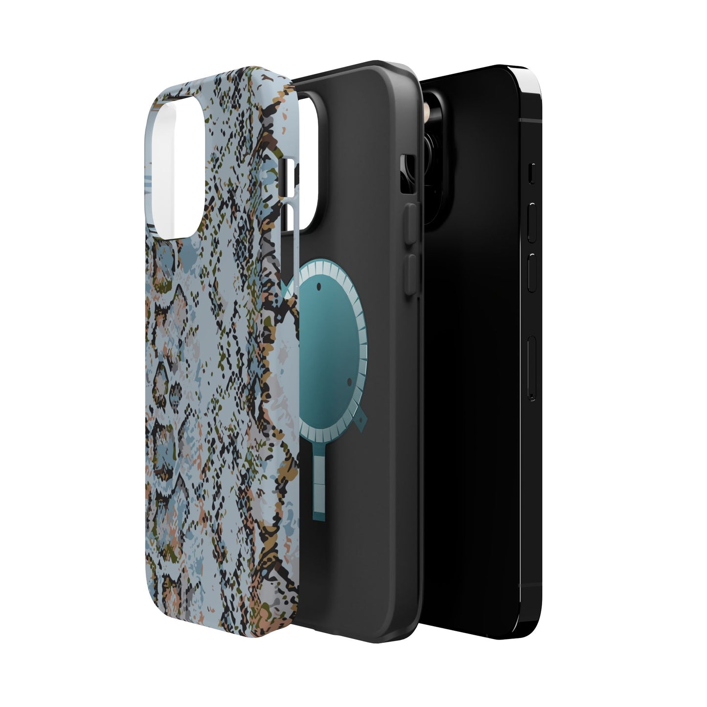 Blue Snake Skin Magnetic Impact Phone Case