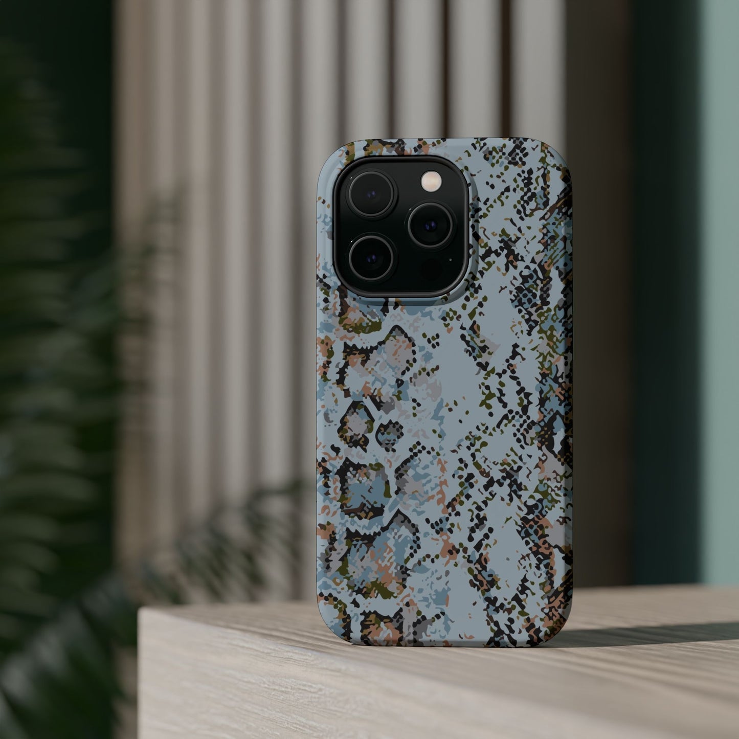 Blue Snake Skin Magnetic Impact Phone Case