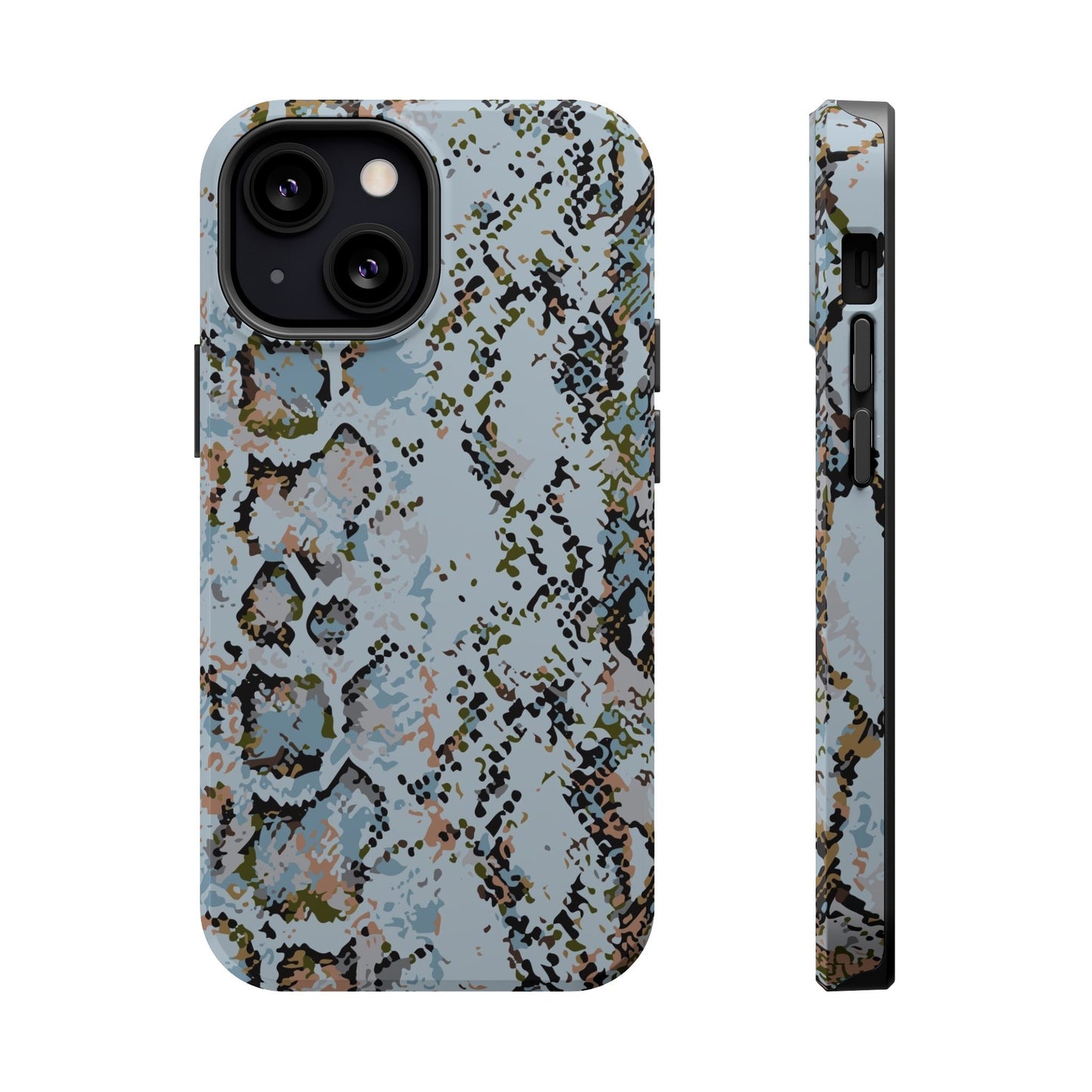Blue Snake Skin Magnetic Impact Phone Case