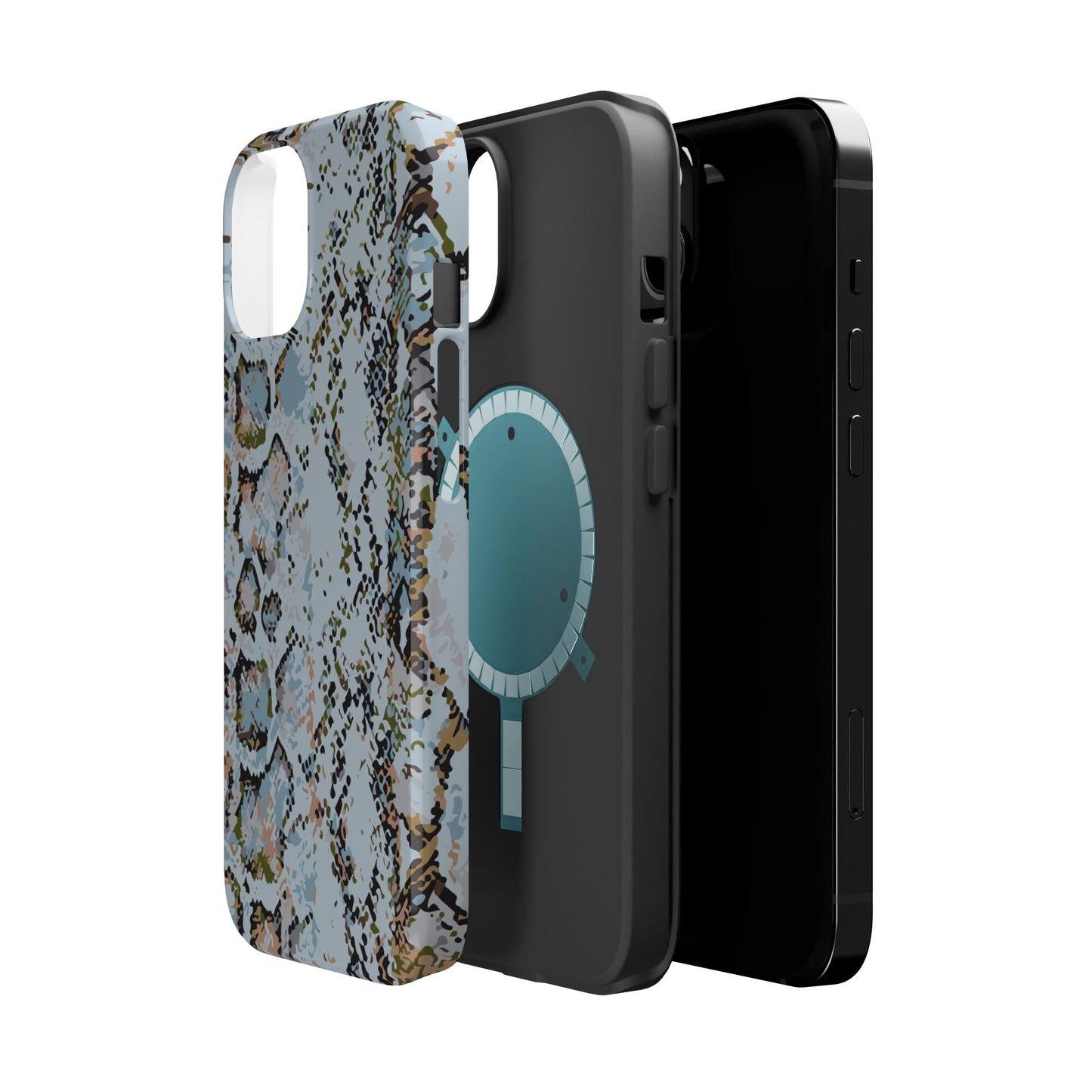 Blue Snake Skin Magnetic Impact Phone Case