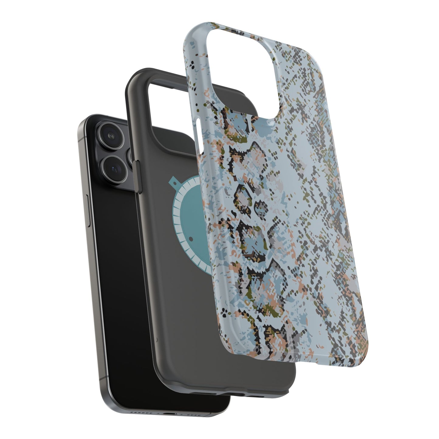Blue Snake Skin Magnetic Impact Phone Case