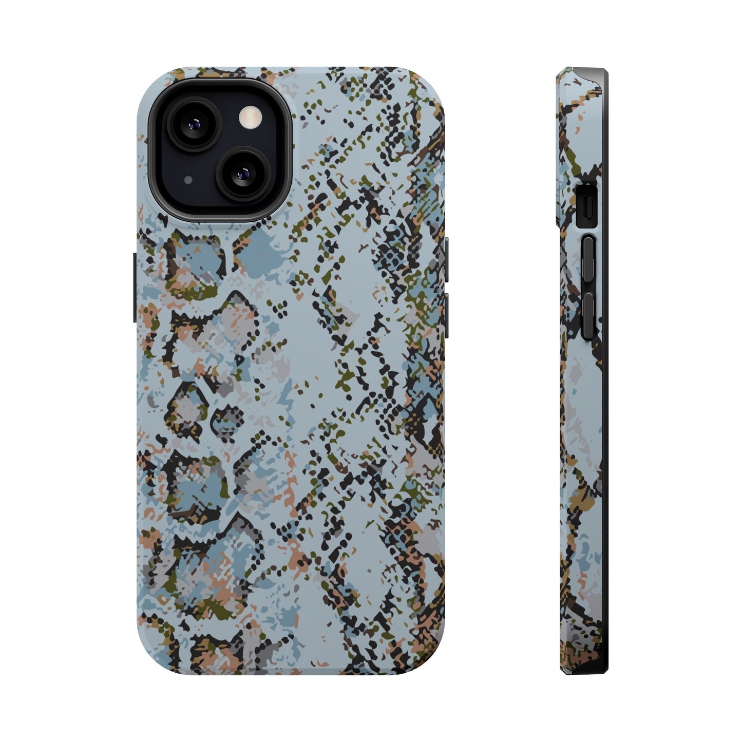 Blue Snake Skin Magnetic Impact Phone Case