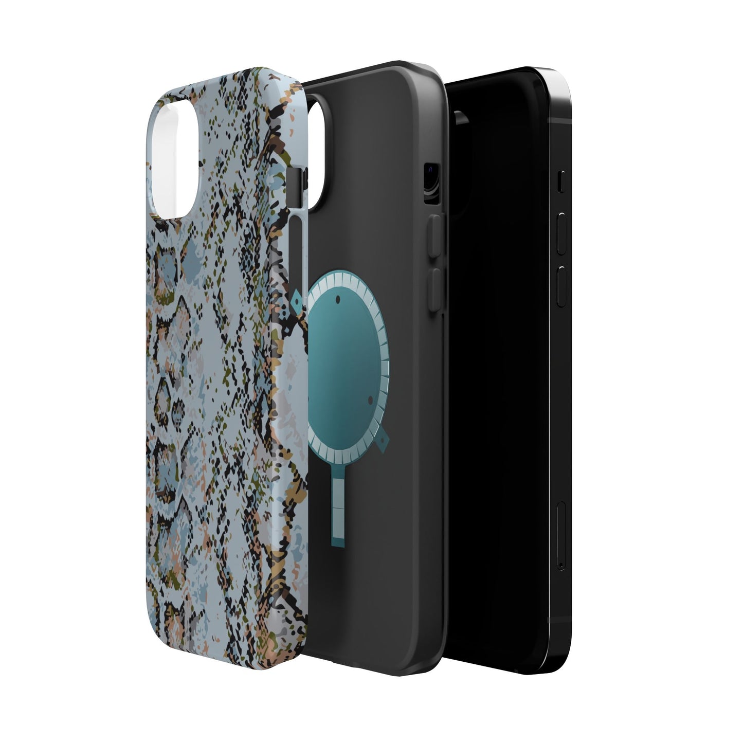 Blue Snake Skin Magnetic Impact Phone Case