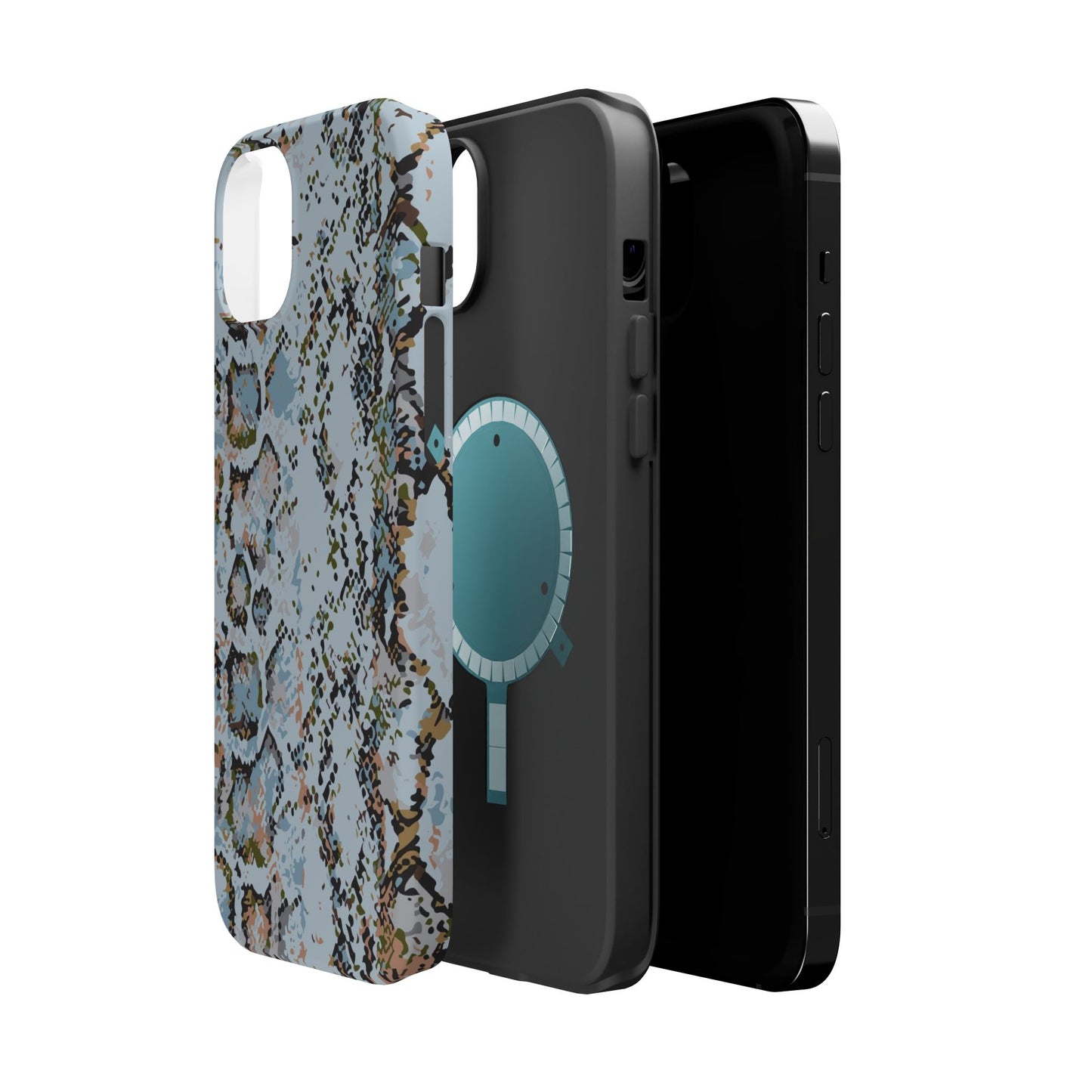 Blue Snake Skin Magnetic Impact Phone Case