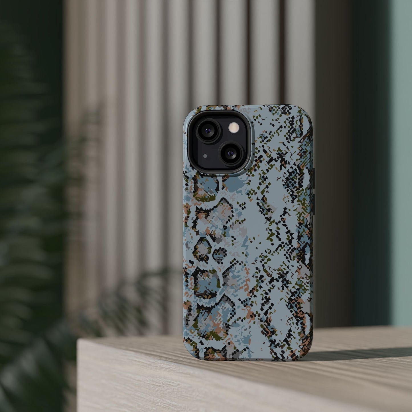Blue Snake Skin Magnetic Impact Phone Case