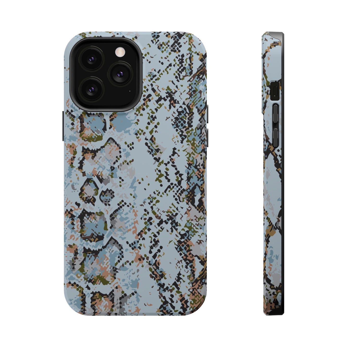 Blue Snake Skin Magnetic Impact Phone Case
