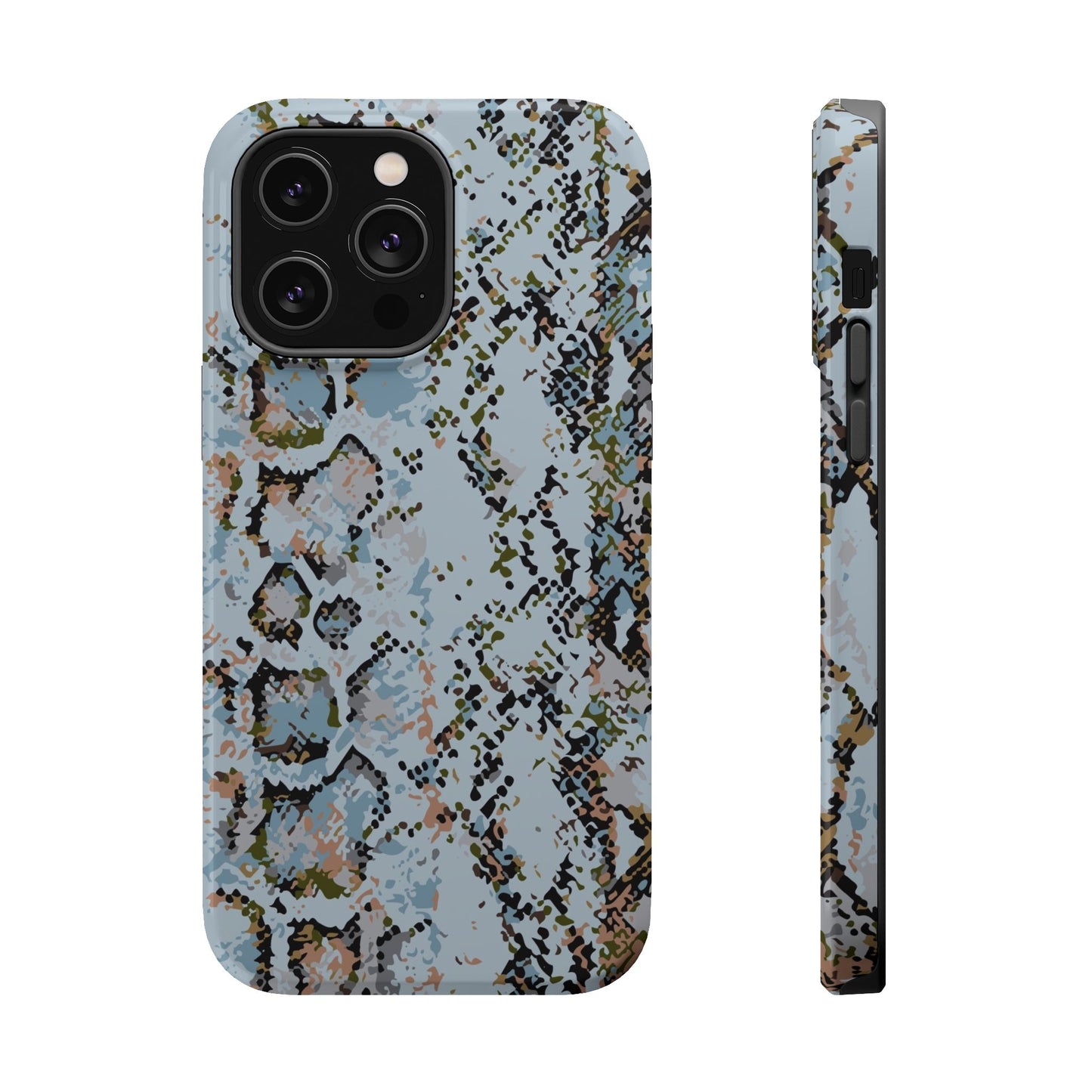 Blue Snake Skin Magnetic Impact Phone Case