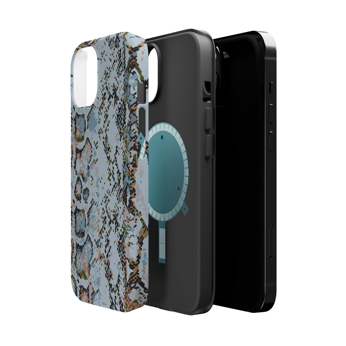 Blue Snake Skin Magnetic Impact Phone Case