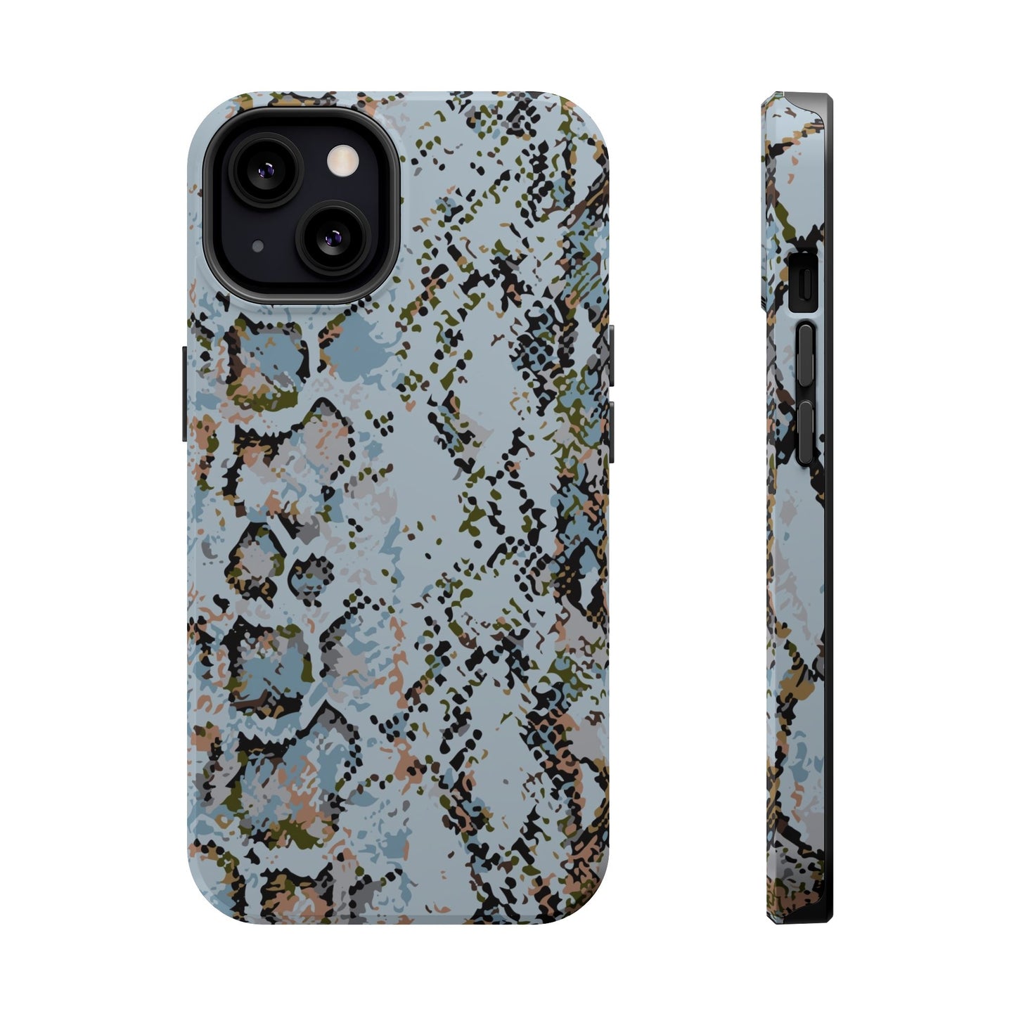 Blue Snake Skin Magnetic Impact Phone Case
