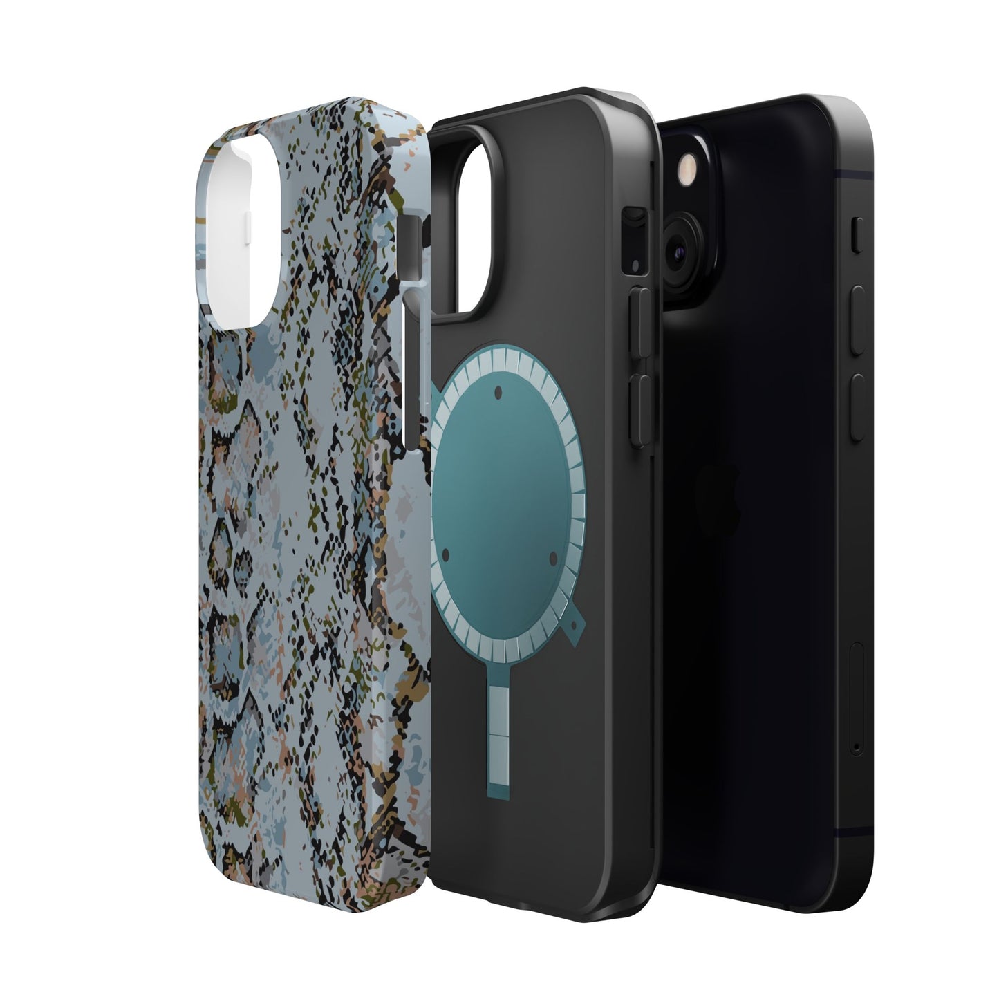 Blue Snake Skin Magnetic Impact Phone Case