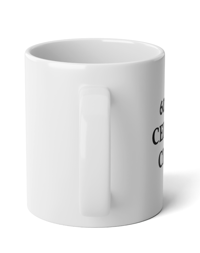 20oz Jumbo Coffee Mug - "60 Years Certified Classic" Retro Typography Gift
